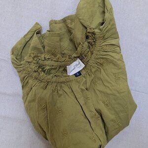 Universal Threads, Ruffled Sleeve Embroidered Top, Sm.